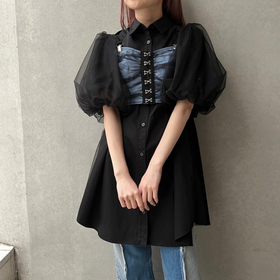 Whip Staff グレー フリル付きショート丈パーカBANK Whip Staff グレー フリル付きショート丈パーカBANK （春夏の着