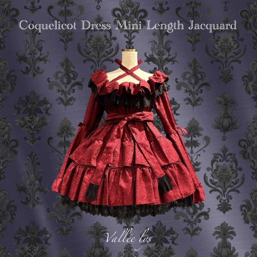 Vallée lys】 Coquelicot Dress ショート丈